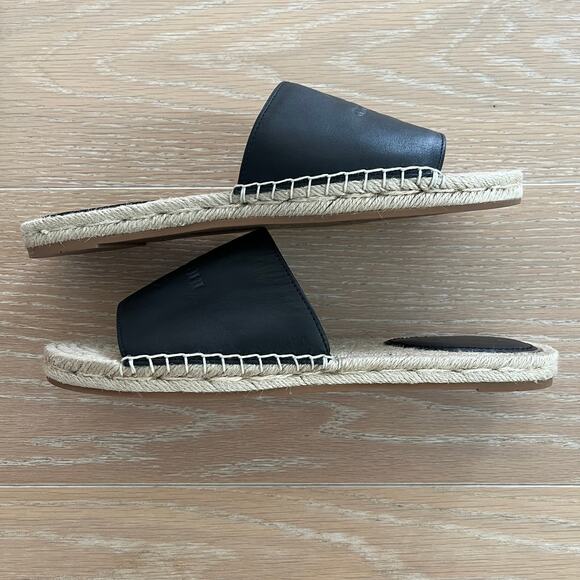 Coach Genuine Black Leather Cailin Espadrille Sandals Shoes in Ladies Size 8.5 - Picture 3 of 10